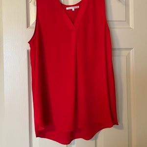Sheer Red Sleeveless Top